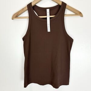 Lululemon Align Waist Length Racerback Tank Java Brown Sz 6 Rare Lounge Yoga